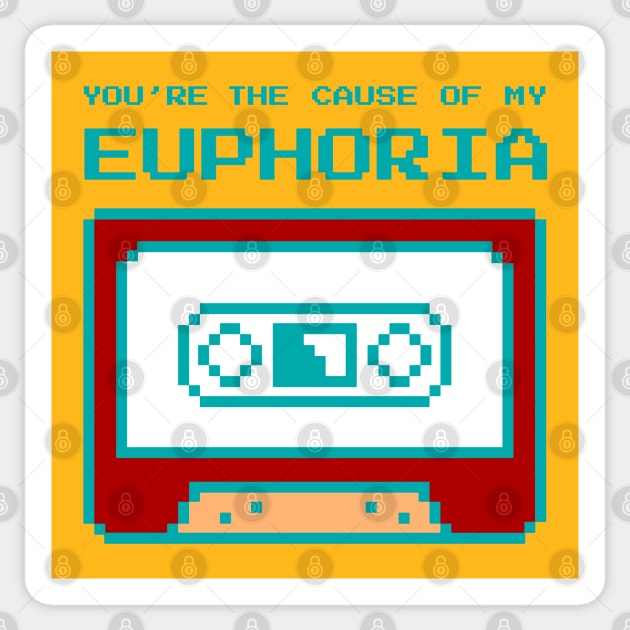 BTS Euphoria Pixel cassette Sticker by KPOPBADA